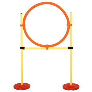 PawHut Hunde Agility Set 3-in-1-Training für Haustiere,Inklusive Tasche,Leicht zu tragen, Gelb