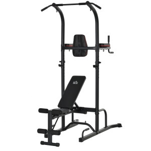 HOMCOM Kraftstation mit Klimmzugstange 187 cm x 110 cm x 220 cm