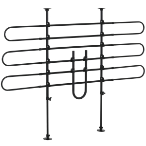 Grille de séparation voiture réglable pour chien acier noir