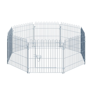 PawHut Freilaufgehege Welpenauslauf Welpenzaun Laufstall Welpengitter für Tiere 8-teilig B63 x H60 cm