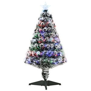 HOMCOM künstlicher Weihnachtsbaum mit LED-Licht 48 cm x 48 cm x 90 cm