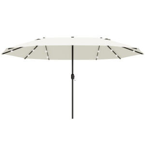 Outsunny Sonnenschirm Oval Cremeweiß 440 x 260 cm