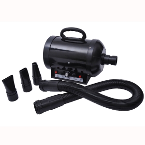 PawHut Profi Hundefön Tierfön Pet Dryer Flüsterfön Hundetrockner PVC Schwarz 40 x 16 x 20 cm