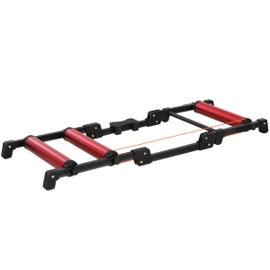 HOMCOM Rollentrainer, Verstellbarer Fahrradtrainer für 650C, 700C, 26-29" Fahrrad, Klappbarer Heimtrainer, Alu-legierung, 54,5 x 47,2 x 39,1 cm