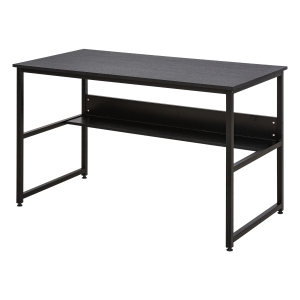 HOMCOM Schreibtisch Industrie Design Metall Schwarz 120 cm x 60 cm x 75 cm