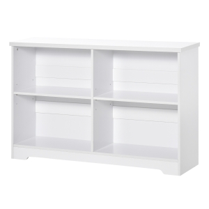 HOMCOM MDF 2-Tier Bookcase Unit White