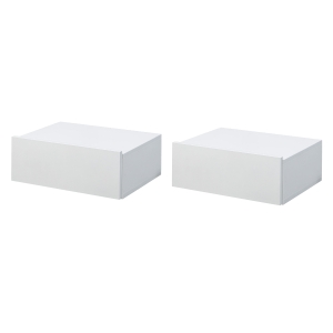 HOMCOM 2 tlg. Wandnachttische 40 cm x 30 cm x 15 cm