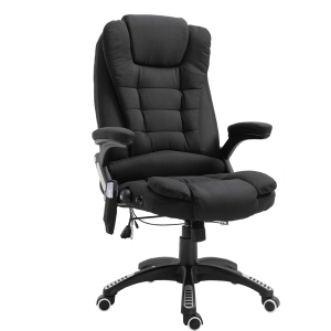 Vinsetto Massagesessel Chefsessel mit Massagefunktion höhenverstellbarer Drehstuhl ergonomischer Gamingstuhl Bürostuhl massage Schwarz 67 x 74 x 116–126 cm