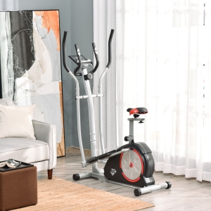 HOMCOM Magnetic Exercise Training Bike w/ Flywheel & Digital Monitor for Home Office