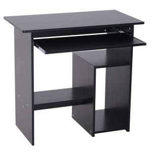HOMCOM Computertisch, Schreibtisch, Bürotisch, Gamingtisch, Kinderschreibtisch PC-Tisch, Schwarz, 80 x 45 x 75 cm