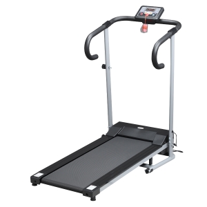HOMCOM Electric Treadmill Home Running Machine 500W 28kg-Black/Grey