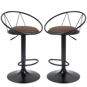 HOMCOM Barhocker mit Fußstütze Schwarz 51 cm x 46 cm x 100 cm
