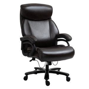 VINSETTO Chefsessel mit Kopfstütze Braun 72 cm x 83 cm x 122 cm