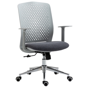 VINSETTO Bürostuhl Metall Grau 63,5B x 56T x 94,5-102,5H cm