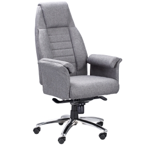 Vinsetto Bürostuhl Ergonomischer Drehstuhl mit Armlehne höhenverstellbar Kunstleinen Hellgrau 68 x 72 x 118-128 cm