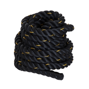 HOMCOM Trainingsseil Schwarz Gelb Ø38 mm x 9 m