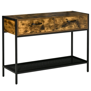 HOMCOM Konsolentisch mit 2 Schubladen 110 cm x 40 cm x 80 cm