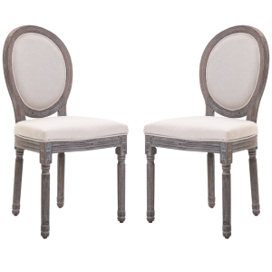 HOMCOM 2er Set Esszimmerstuhl Retro-Design Küchenstuhl Polsterstuhl mit Fußmatten 51 x 55 x 96 cm