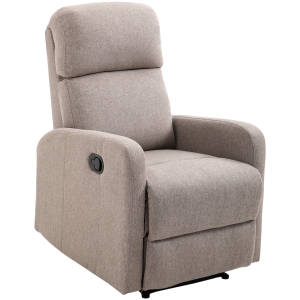 HOMCOM Relaxsessel Liegesessel Couch-Sessel Liegen Neigungswinkel 168 ° leinen Grau 66 x 83 x 107 cm