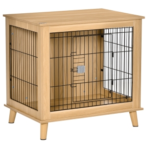 PawHut Hundekäfig aus Holz mit Tischoberfläche 81 cm x 58,5 cm x 76 cm