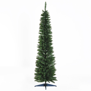 HOMCOM Weihnachtsbaum Tannenbaum mit Kunststoffständer 390 Spitzen Grün Ø 55 x H180 cm