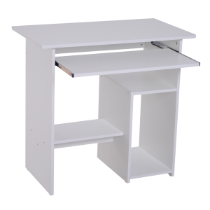HOMCOM Computertisch, Schreibtisch, Bürotisch, Gamingtisch, Kinderschreibtisch PC-Tisch, Schwarz, 80 x 45 x 75 cm
