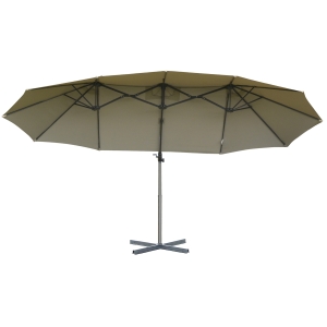 Outsunny Sonnenschirm mit Kurbel 270 cm x 440 cm x 250 cm