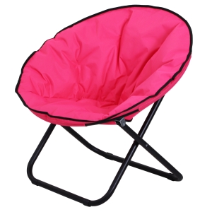 Outsunny® Klappstuhl Campingstuhl gepolstert faltbar Rosa 80 x 80 x 75 cm