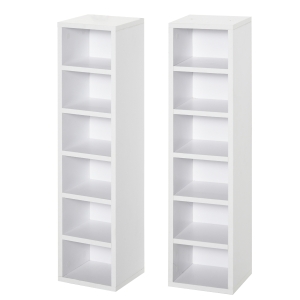 HOMCOM CD-Ständer 2er-Set 21 cm x 22,5 cm x 88,5 cm