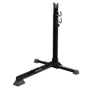 HOMCOM Soporte para Colocar Bicicleta en Vertical Caballete de Bicicleta Ajustable en Altura con Correa de Fijación 66x56x63-77,5 cm Negro