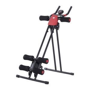 HOMCOM Bauchtrainer Rückentrainer Heimtrainer Fitnessgerät mit Muskeltrainer LED Display