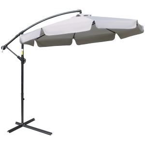 Outsunny Parasol déporté octogonal inclinable Ø 2,65 x 2,45H m
