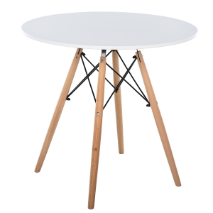 Table scandinave ronde pieds en hêtre