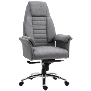 Fauteuil de bureau ergonomique hauteur réglable roulettes pivotantes gris