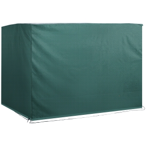 Outsunny Funda Protectora para Columpio Balancín de Jardín de 3 Plazas 215x155x150 cm Impermeable con Cremallera Cubierta de Muebles Exterior Antipolvo Antiviento Verde