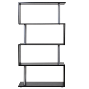 HOMCOM Estante Moderno de amplo espaço de armazenamento para Escritório 80x30x145 cm preto