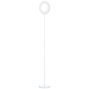 HOMCOM LED Floor Lamp 18W Adjustable Head Dimmable Touch Control for Living Room White