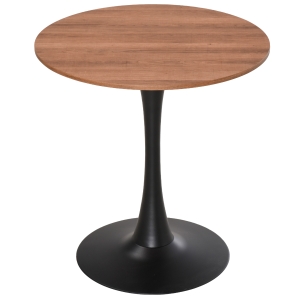 HOMCOM Modern Round Dining Table Leisure Coffee Bistro Table Metal Base Dining Room