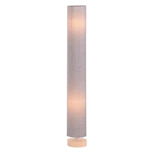 HOMCOM 120H cm Wooden Base Floor Lamp W/Linen Fabric-Grey