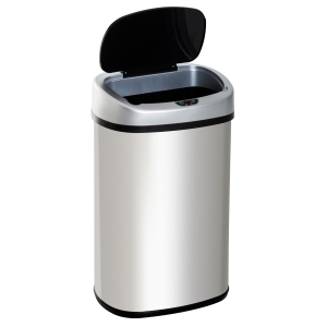 HOMCOM Sensor Bin, Stainless Steel, 48L