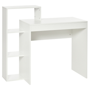HOMCOM Compact Computer Desk with Storage Writing Table Modern for Flat Office Bedroom