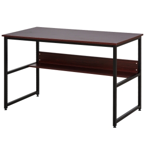 HOMCOM Particle Board 2-Tier Writing Desk Brown