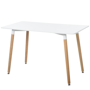 HOMCOM MDF Scandinavian Dining Table White/Oak
