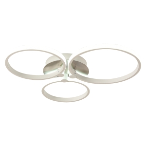 HOMCOM Three Circle LED Ceiling Modern Light with Metal Base for Hallway, Dining Room