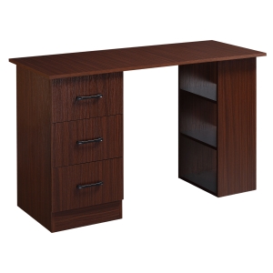 HOMCOM 120cm Computer Desk Writing PC Table Workstation Laptop w/ 3 Shelf & Drawers