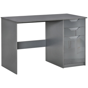 HOMCOM Computer Desk w/ Drawers Modern Writing Workstation for Home Office Study Grey