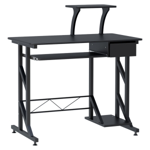 HOMCOM Compact Computer Desk, 90L x 50W x 95H cm-Black