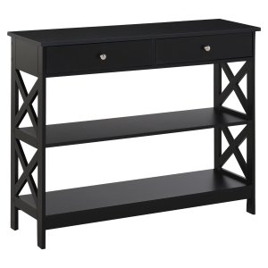 HOMCOM Console Table Sofa Desk w/ Shelves Drawers for Living Room Entryway Bedroom