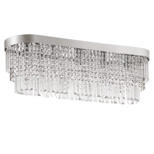 HOMCOM Modern Raindrop Crystal Chandelier Pendant Ceiling Light for Restaurant Kitchen