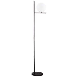 HOMCOM Modern Floor Lamp Metal Frame Sphere Light Reading Land Lamp w/ Pedal Switch
